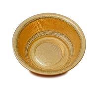 Bassin De Pédicure En Cuivre Martelé Main ，Centre De Table Flamboyant Ou Bassin De Mélange, Bain De Pieds Portable Pour Célébration De Mariage & Lavage Du Visage(Brass,34cm(5L/1.3gal))