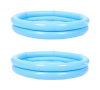 Bassin de Trempage Pieds Gonflable Rond Pvc Lot de 2 Set de Set, avec Pompe | Usage Maison et Voyage, Design Pliable Compact, Accessoire Inclus, Bleu Ciel, pour Soins Pieds et Détente Couleur Aléatoire