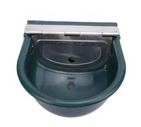Bassin d'eau Potable Animal Automatique, Abs de Bassin d'eau Mignon Automatique avec Une Preuve de Rouille en Acier Inoxydable pour Les Bovins Chèvre (Vert foncé)