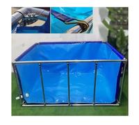 Bassin d'élevage de poissons avec fenêtre transparente - Piscine en PVC avec cadre en acier 120 x 80 x 71 cm, facile à installer pour carpes koï et vie aquatique