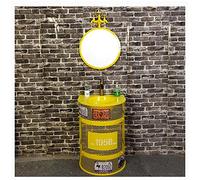 Bassin d'évier sur Pied 56 * 47 * 85 cm Couleur rétro en Fer forgé Style Industriel lavabo sur Pied lavabo de créativité Moderne évier à déchets Fendu avec Robinet et miroir/14525