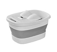 Bassin du pied pour trempage des pieds - seau de bain portable avec couvercle, relaxation de roue de massage inférieure, support de téléphone à baignoire de trempage multifonctionnel, conception