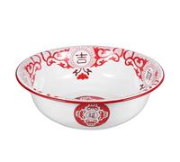 Bassin Émaillé Vintage Rouge Cuisine, Lavage, Pâte et Soupe | Grand Format Polyvalent, Préparation Culinaire Pratique, Récoltes du Jardin, Usage Domestique par Cuisiniers Amateurs