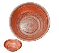 Bassin en cuivre martelé à la main, bol de pédicure portable en cuivre, facile à nettoyer, pour se laver le visage et prendre un bain de pieds lors de campings et de pique-niques.