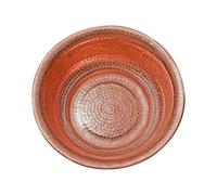 Bassin en cuivre martelé à la Main, Bol de pédicure Portable pour Les Pieds, incinérateur de feu de cuivre pour Camping, Pique-Nique, Bain de Pieds pour Le Lavage du Visage (13,4", Rouge)