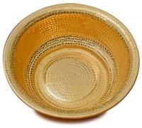 Bassin en Cuivre Martelé À La Main, Bol en Cuivre for Pédicure Portable, Bain De Pieds, Bols en Cuivre, Bol À Feu en Cuivre, Bol À Feu Polyvalent Et Incinérateur(Yellow,15in)