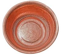 Bassin en Cuivre Martelé À La Main, Bol en Cuivre for Pédicure Portable, Bain De Pieds, Bols en Cuivre, Bol À Feu en Cuivre, Bol À Feu Polyvalent Et Incinérateur(Red,15in)