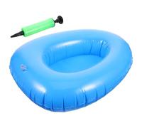 Bassin en Pvc Bleu pour Patients Alités Gonflable de Lit | Bords Lisses, Léger et Facile à Transporter, Usage Hôpital, pour Adultes