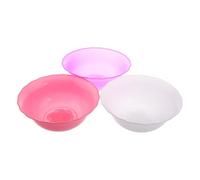 Bassin Facial Rond en Plastique, Lot de 3, Rangement Compact | Surface Lisse, Format Portable, pour Techniciens Ongulaires et Esthéticiennes, Usage Voyage et Lavabo