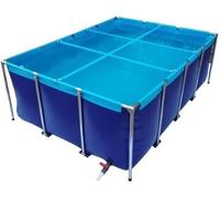 bassin poisson exterieur jardin Étang à poissons hors sol, pisciculture en PVC, grande piscine d'aquaculture, bassin à poissons for l'élevage de carpes koï, for l'irrigation du jard(Size:1.2*0.8*0.5m)