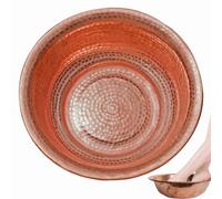 Bassin portable en cuivre martelé à la main, bol de pédicure en cuivre, utilisable comme brasero et incinérateur, idéal pour la détente à l'intérieur et les activités de plein air.