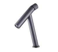 Bassin Robinet Salle De Bains Levier Unique Chaude Et Froide En Laiton Mitigeur Pistolet Gris Évier Mélangeur Grue(Gun gray short)