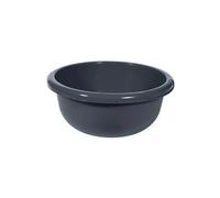 Curver Bassine Ronde 6,3L - Cuvette pour le Ménage et la Cuisine - Bac de Lavage Pratique et Empilable - Pour Laver le Linge, la Vaisselle, les Légumes - 32 x 32 x 14 cm - Gris Anthracite