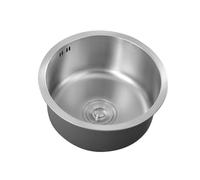 Bassin Rond En Acier Inoxydable Brossé 304, Évier De Bar, Cuve Simple | Surface brossée et résistante à l'usure, épaissie et approfondie for la résistance aux éclaboussures.(280*280mm)