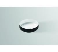 Bassin supérieur de l'Alape AB.SO450.1, diamètre rond 45,0cm, 000, 3503000180, Couleur: Bicolore (noir mat/blanc brillant)