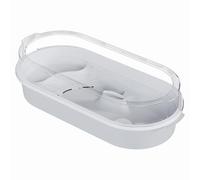 Bassin transparent pour tortue pour bébé - Éliminez les risques d'évasion sans effort, zone de vie ergonomique à 4 zones, espace de vie des reptiles de bureau bien visible, bain de portable