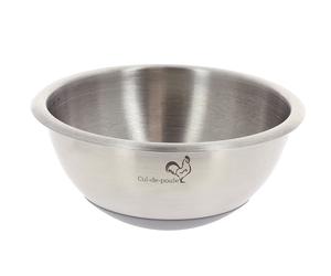 Bassine 1/2 sphérique ø 16 cm en inox avec fond anti dérapant en silicone