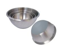 Bassine 1/2 sphérique ø 30 cm en inox avec fond anti dérapant en silicone