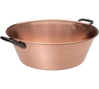 - Bassine À Sucreries Cuivre Massif - Bassine À Sucreries Conique À Bord Roulé - Tous Feux Sauf Induction - Fabrication Française - Ø40Cm, 12L - Cuivre