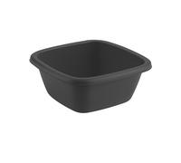 Bassine Carrée en Plastique sans BPA - Cuvette Résistante et Légère - Design Moderne et Polyvalent - Usage Cuisine, Entretien, Lavage, Jardin (Anthracite, 9.5 L)