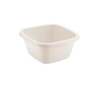 Bassine Carrée en Plastique sans BPA - Cuvette Résistante et Légère - Design Moderne et Polyvalent - Usage Cuisine, Entretien, Lavage, Jardin (Crème, 6L)