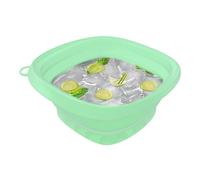 Bassine de bain glacée pliable en silicone - 24,2 x 24,2 x 11 cm - Réutilisable - Pour soins de la peau - Pour la cuisine et la maison - Parfait pour les soins du visage, la glace, le spa, la beauté à