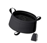 Bassine de lavage compacte et pliable pour évier d'eau portable, sac de lavage en polyester texture pour voyage, camping, randonnée, récipient d'eau pliable en plein air