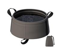 Bassine de lavage compacte et pliable pour évier d'eau portable, sac de lavage en polyester texture pour voyage, camping, randonnée, récipient d'eau pliable en plein air