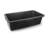 Bassine de maçon rectangulaire - 40 l - Pour chantier, maison, jardin - Seau de construction extrêmement stable avec fond renforcé (1 pièce, 40 l)