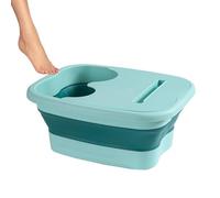 Bassine de massage inférieure ergonomique pliable en silicone avec couvercle, design renforcé pour l'étanchéité et la fuite, convient pour les athlètes, les voyages, le camping, la pédicure, le spa à