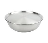 Bassine de préparation des aliments épaisse en acier inoxydable 304 avec couvercle pour la maison, y compris la préparation de soupes, le pétrissage, le battement et le service (34 cm-6600 ml)