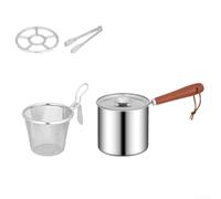 Bassine Friture 12cm Tous Feux Dont Induction(A) | Acier inoxydable 304, panier égouttoir perforé, réduction de gras, croustillant parfait, durable