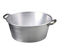 Pentole Agnelli Bassine à Confiture en Aluminium, avec 2 anses en Acier Inoxydable, Argent 60 cm Argent