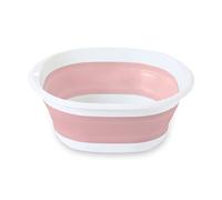 Bassine Pliable, Bassine Retractable de Lavage Ronde Multifonction pour Voyage, Camping, Salle de Bain et Cuisine (31cm Rose)