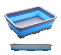 Bassine Pliable Camping,Bassine Retractable,Panier Linge Pliable,9l 37 X 27 X 12 Cm,Multifonctionnel Et Grande Capacité Gain De Place IdéAle pour MéNage Et Lessive Cuisine, Camping en Plein Air (A)