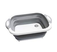 Bassine Pliable, Cuvette Drying Rack Portable Planche À Découper Multifonction Retractable Drain À Laver Panier Bassin Légumier Plateau De Fruits Parfait pour Camping, Pique-Nique, Cuisine