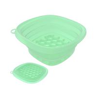 Bassine plongeante pour le visage - Lavabo de camping réutilisable pliable en silicone avec plateau cube intégré pour soins de la peau, spa, cuisine, maison
