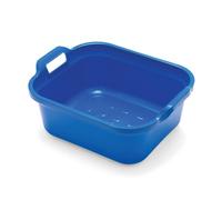 Addis Bassine rectangulaire avec poignées, Plastique, Bleu Cobalt, 39 x 32 x 14 cm