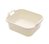Bassine rectangulaire Addis avec poignées, Plastique, Lin crème, 39 x 32 x 14 cm