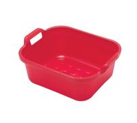 Addis Bassine rectangulaire avec poignées, Plastique, Red, 39 x 32 x 14 cm
