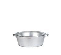 Bassine ronde - L 36,3 x l 42,5 x H 13,2 - Zinc