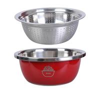 Bassine stable en acier inoxydable avec couvercle de vidange pour préparations de fête, bac à déchiquetage et à hacher, idéal pour les cuisiniers à domicile