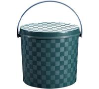bassins de lit, Pot de chambre épais avec couvercle, seau en plastique Portable, tabouret de rangement for Camping voyage maison voiture polyvalent(Green,23cm)