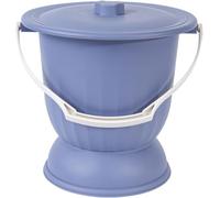 bassins de lit, Pot de chambre Portable avec couvercle, seau d'urine crachoir avec poignée, urinoir de chevet for femmes enceintes âgées(Navy Blue,24.5 * 24.7cm)