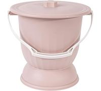 bassins de lit, Pot de chambre Portable avec couvercle, seau d'urine crachoir avec poignée, urinoir de chevet for femmes enceintes âgées(Pink,24.5 * 24.7cm)