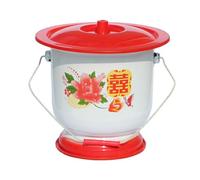 bassins de lit, Seau à urine crachoir avec couvercle, Pot de chambre en émail réutilisable avec poignée, seau à pipi for usage domestique dans la chambre à coucher