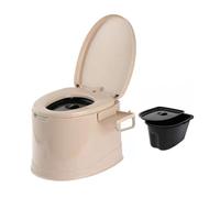 bassins de lit, Toilettes portables avec siège, couvercle, poignées et porte-rouleau, Pot de chambre Compact, crachoir, unisexe, for Camping intérieur et extérieur