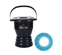 bassins de lit, Urinoir de Pot de chambre avec siège de toilette, seau de Pots d'urine avec poignée de couvercle, Pot Portable for femmes et hommes âgés(Black,27.5cm)
