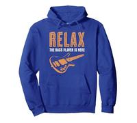 Bassist Relax The Bass Player is Here Funny Base Guitar Sweat à Capuche, Unisexe pour Adultes, Bleu Royal, XXL