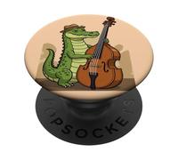 Bassiste Alligator Stand Up PopSockets PopGrip Adhésif